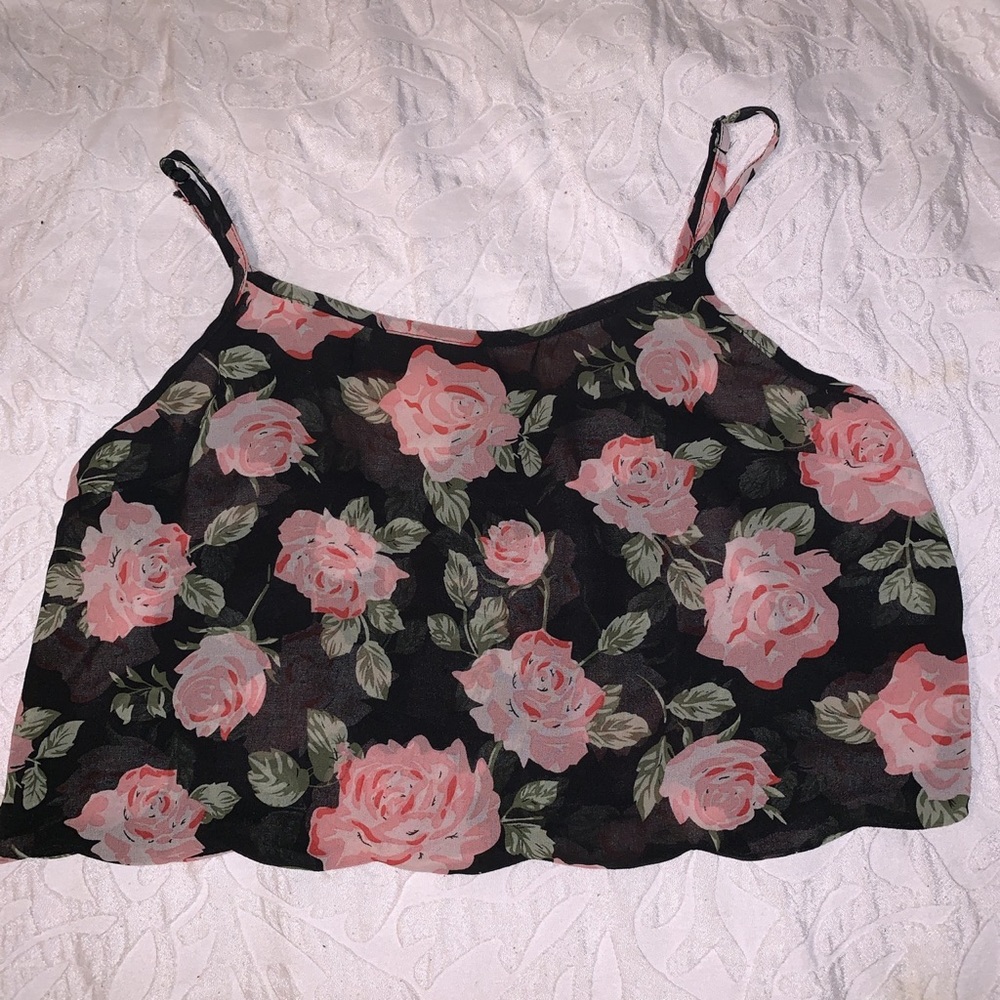 Forever 21 floral crop top